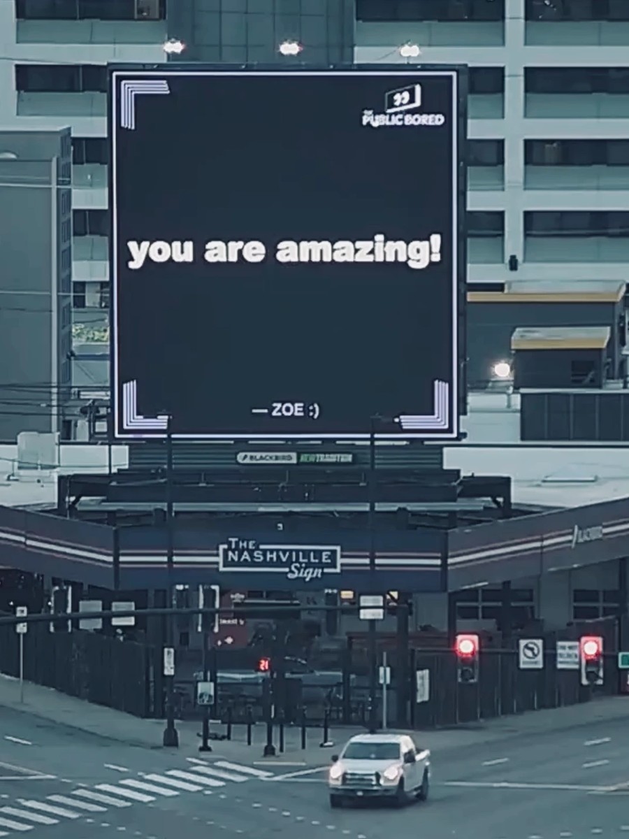 Nashville billboard airing: you are amazing!