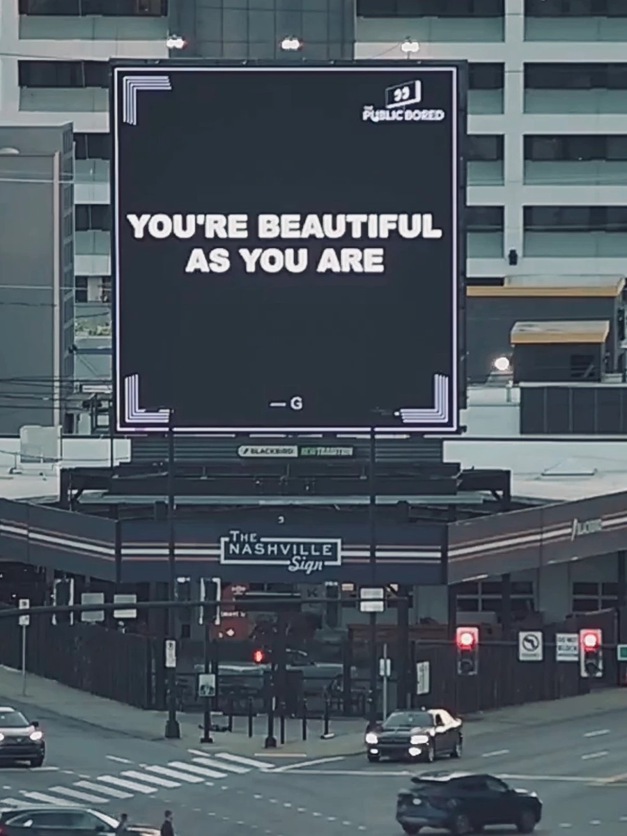Nashville billboard airing: YOU'RE BEAUTIFUL AS YOU ARE