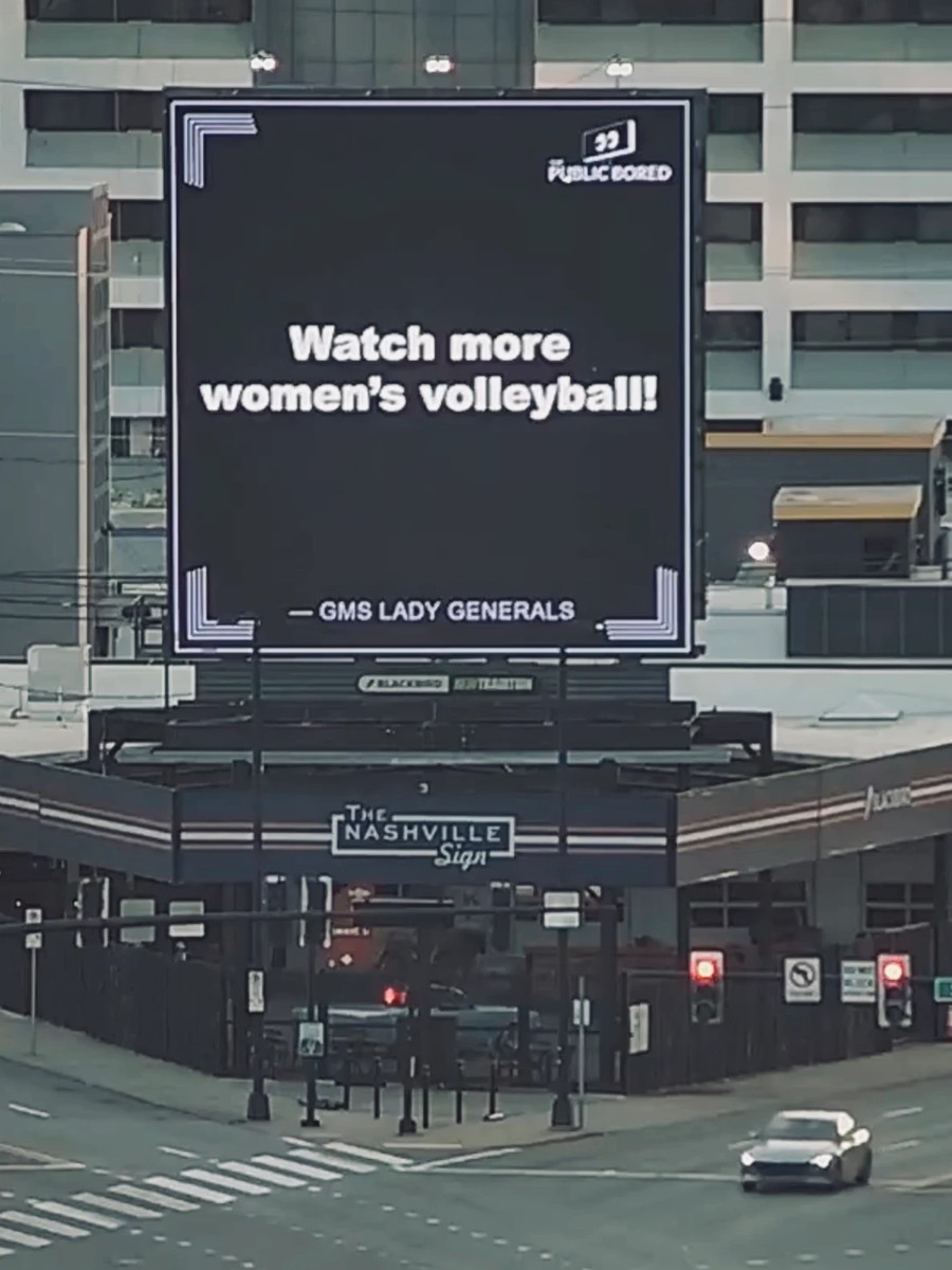 Nashville billboard airing: Watch more women’s volleyball!