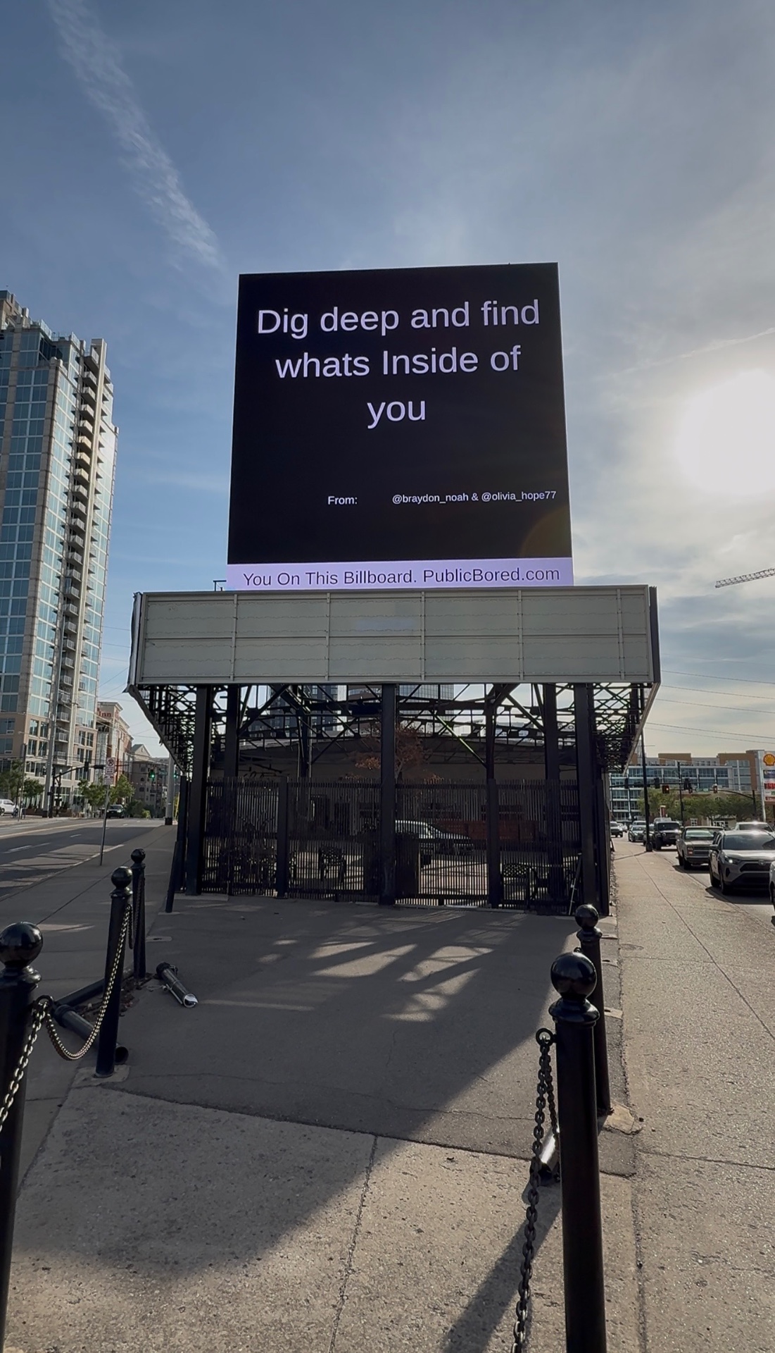 Nashville billboard airing: Dig deep and find whats Inside of you