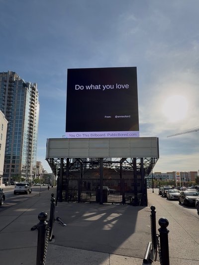 Nashville billboard airing: Do what you love