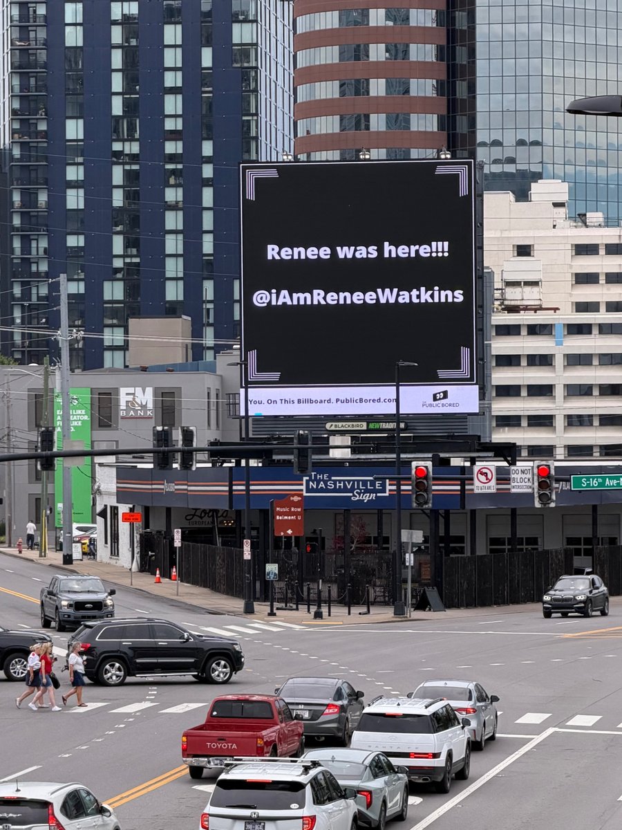 Nashville billboard airing: Renee was here!!!