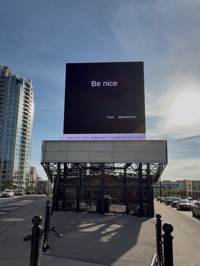 Nashville billboard airing: Be nice
