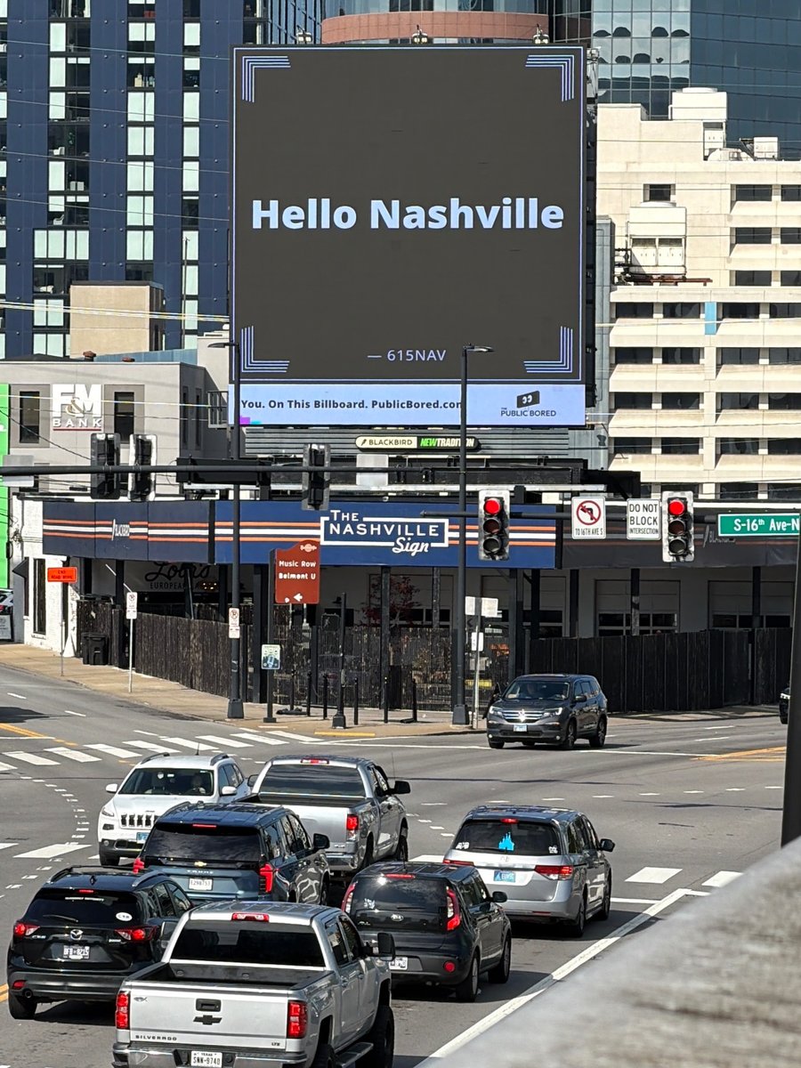 Nashville billboard airing: Hello Nashville