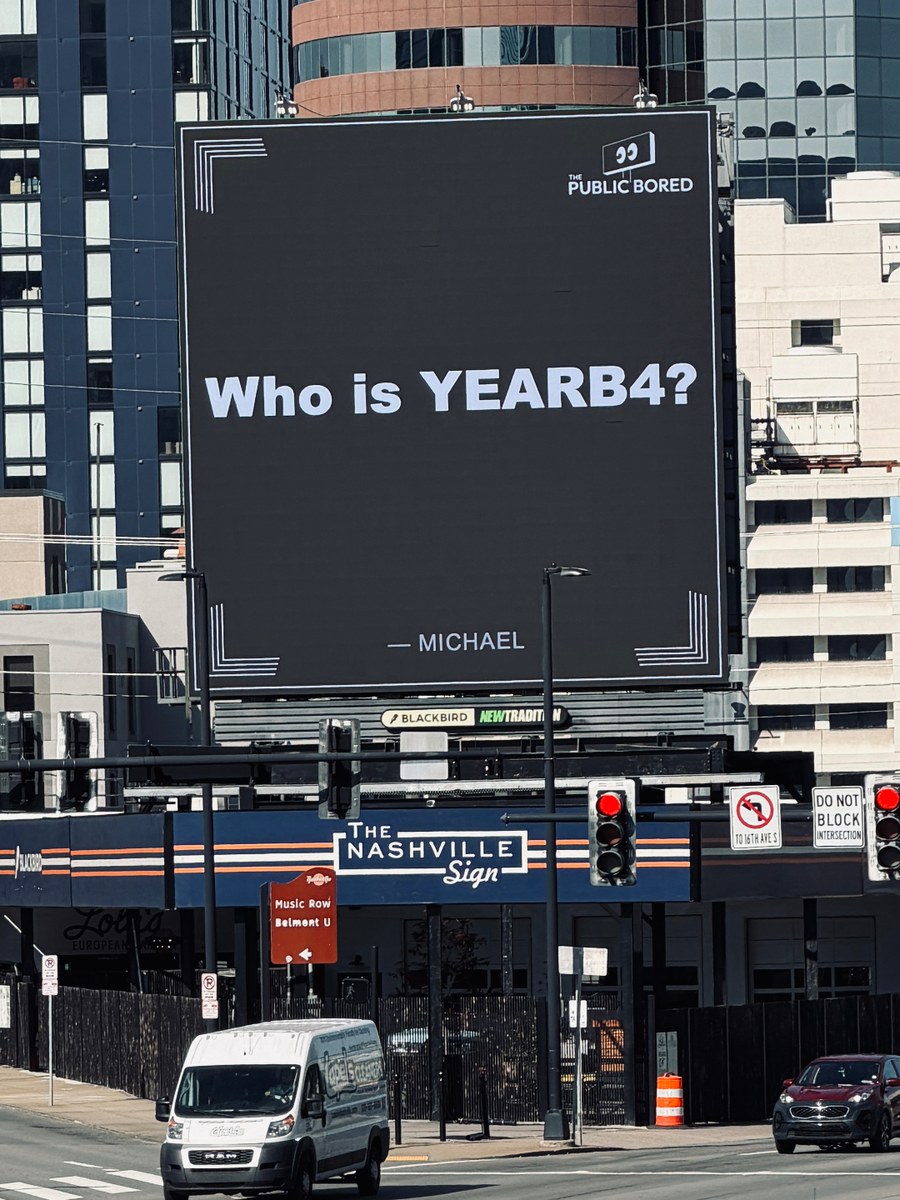 Nashville billboard airing: Who is YEARB4?